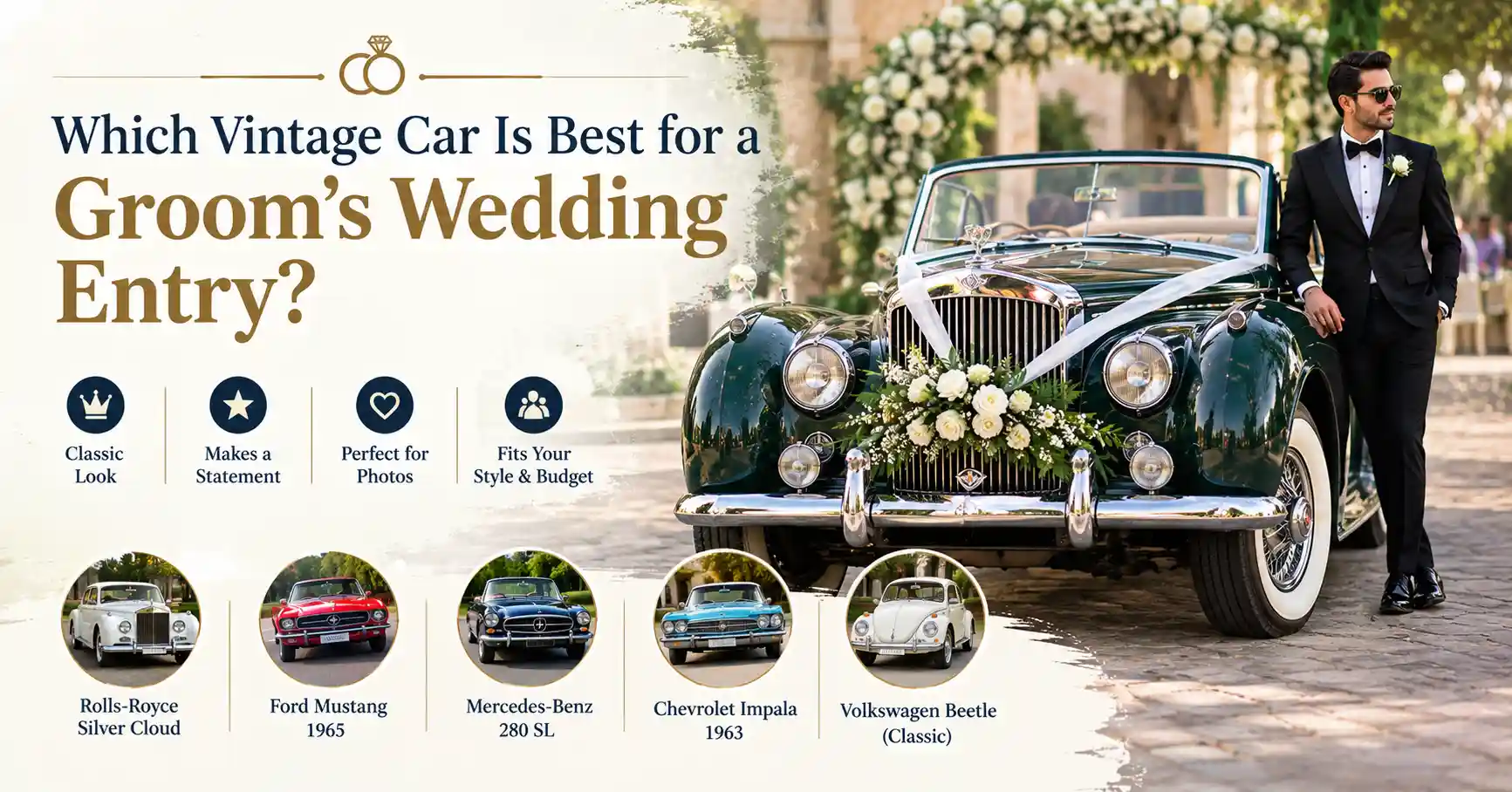 Best vintage car for groom entry